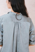 sunny shirt long silk cotton satin
