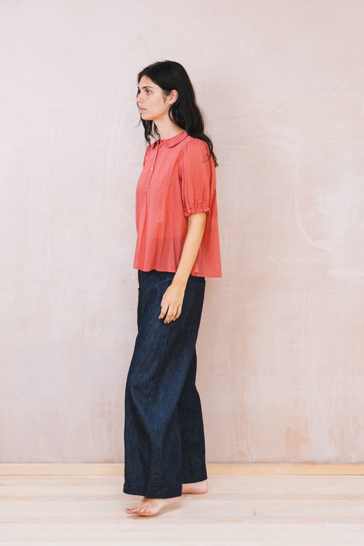 tailored line pants denim