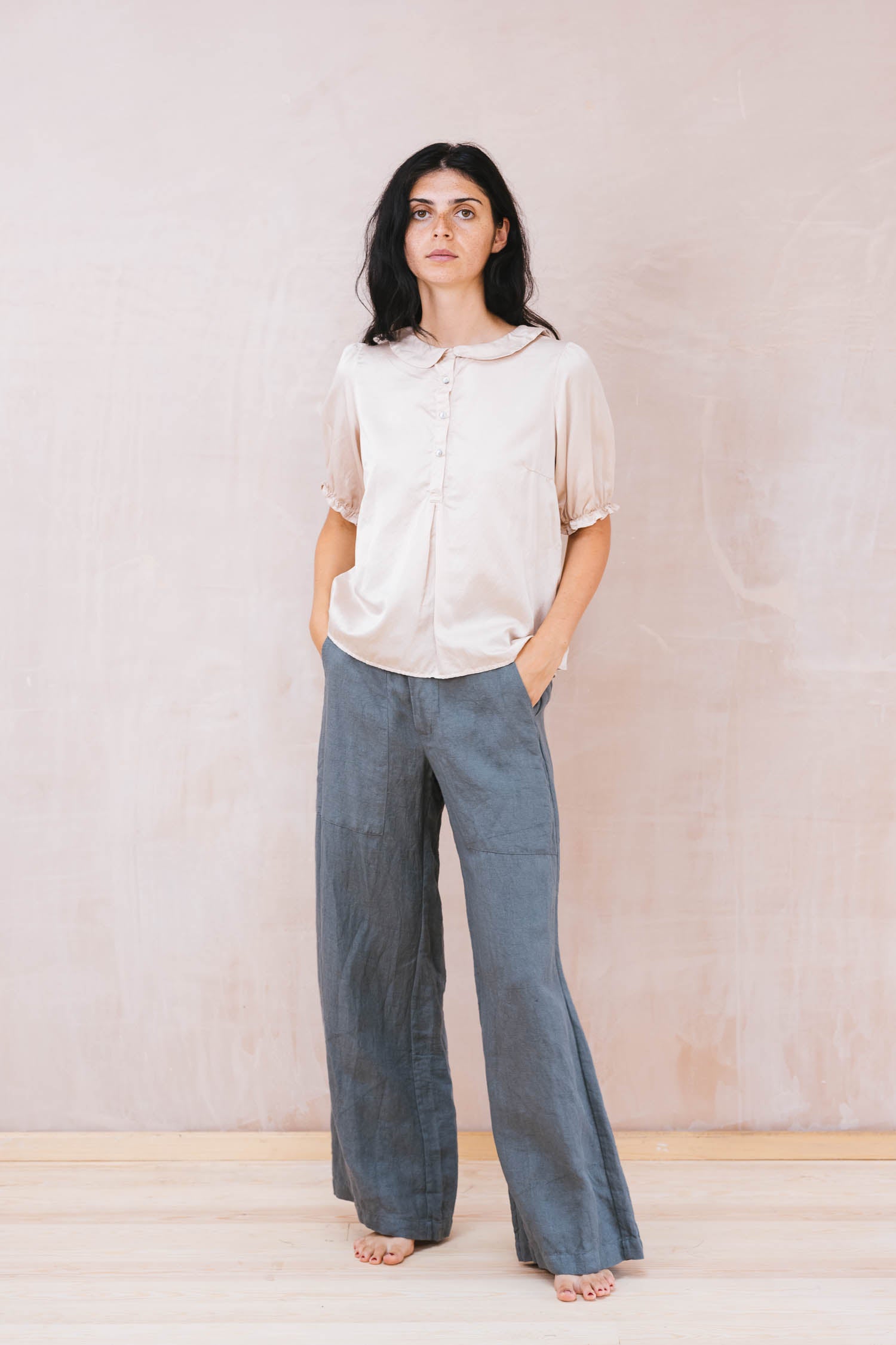 sweet blouse silk cotton satin