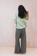 wide leg japan pants linen