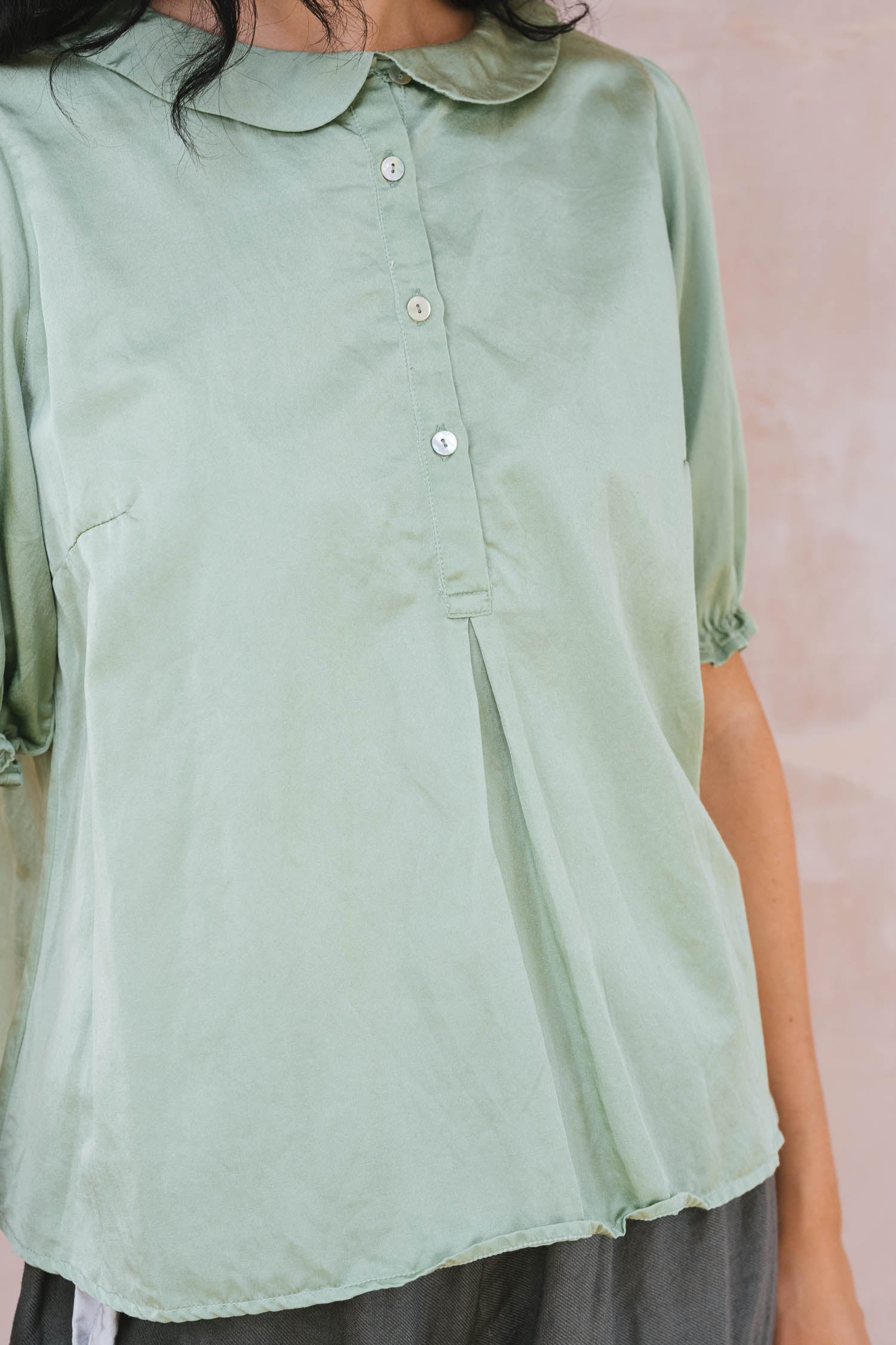 sweet blouse silk cotton satin