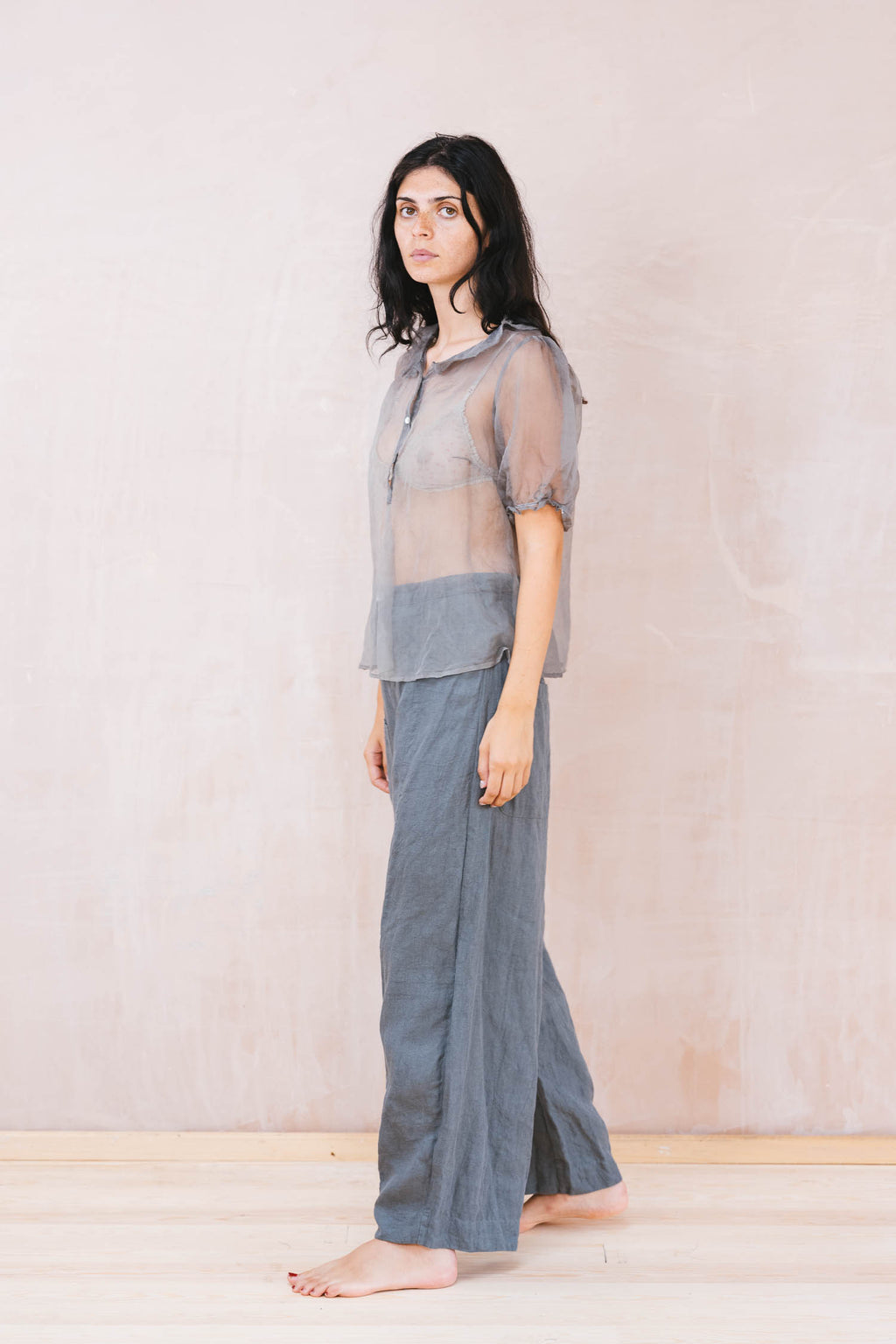 tailored line pants linen