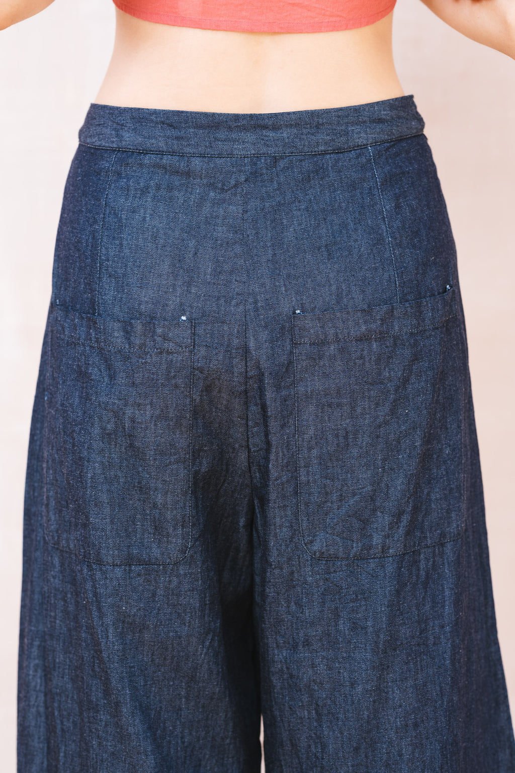 tailored line pants denim
