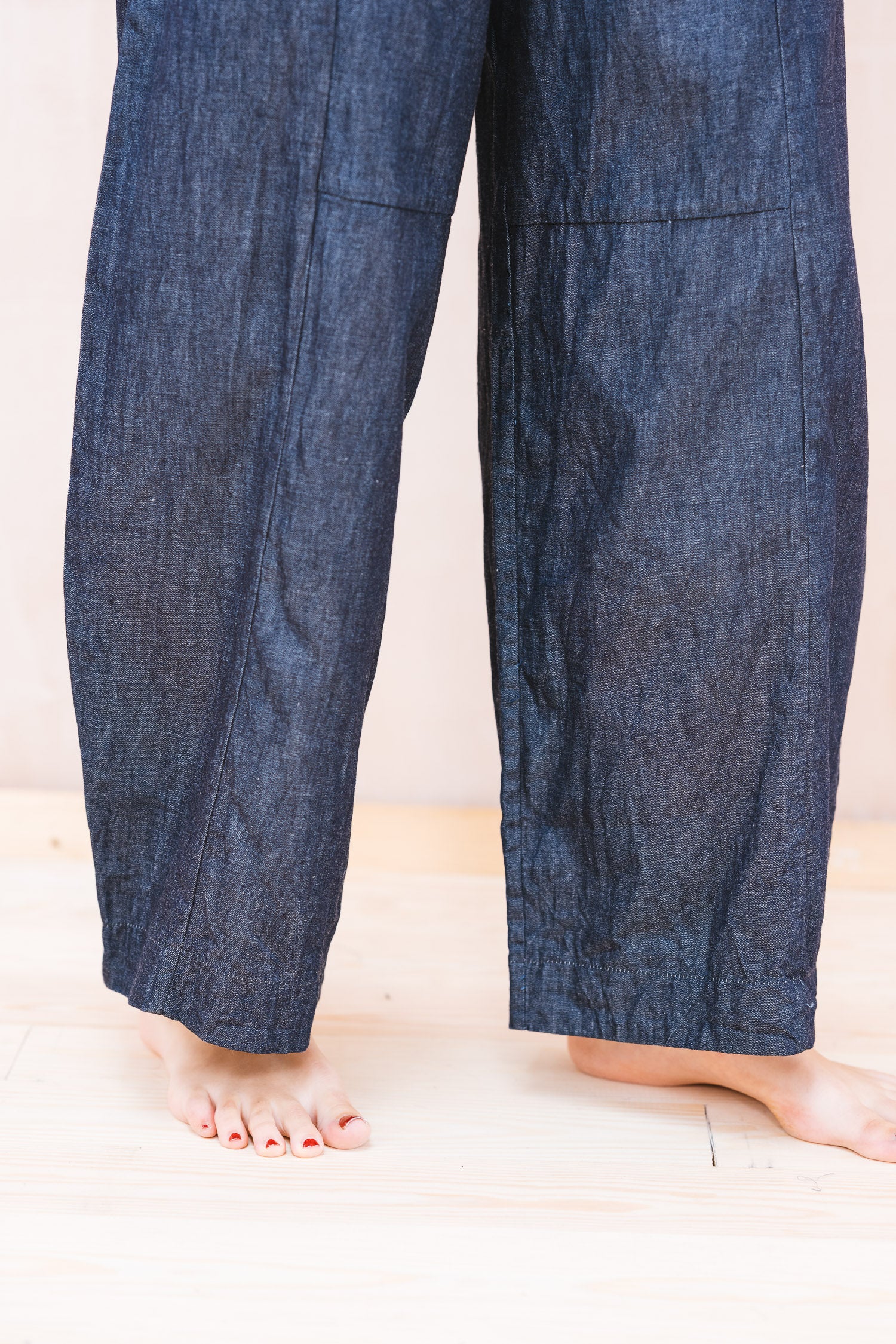 tailored line pants denim