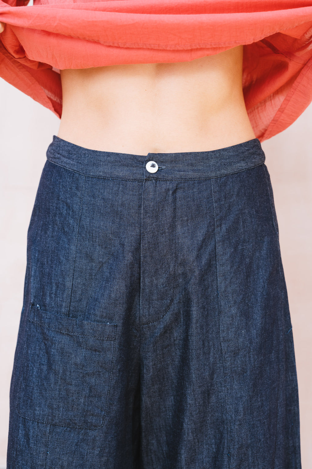 tailored line pants denim