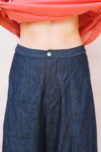 tailored line pants denim