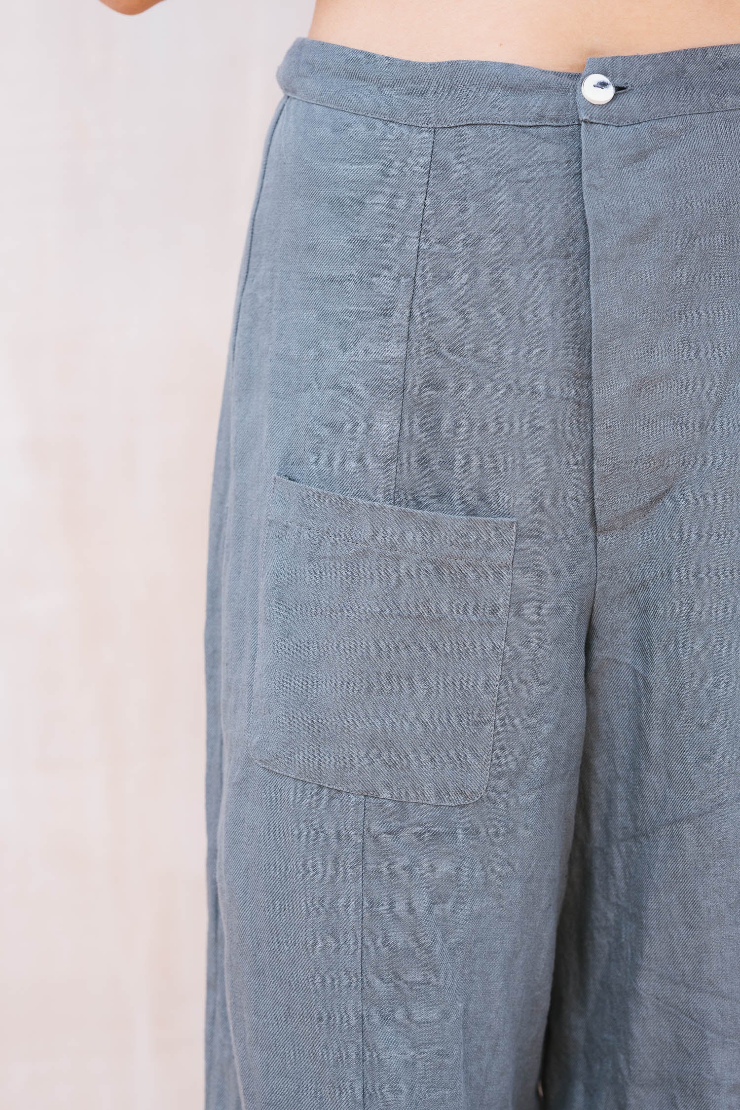 tailored line pants linen