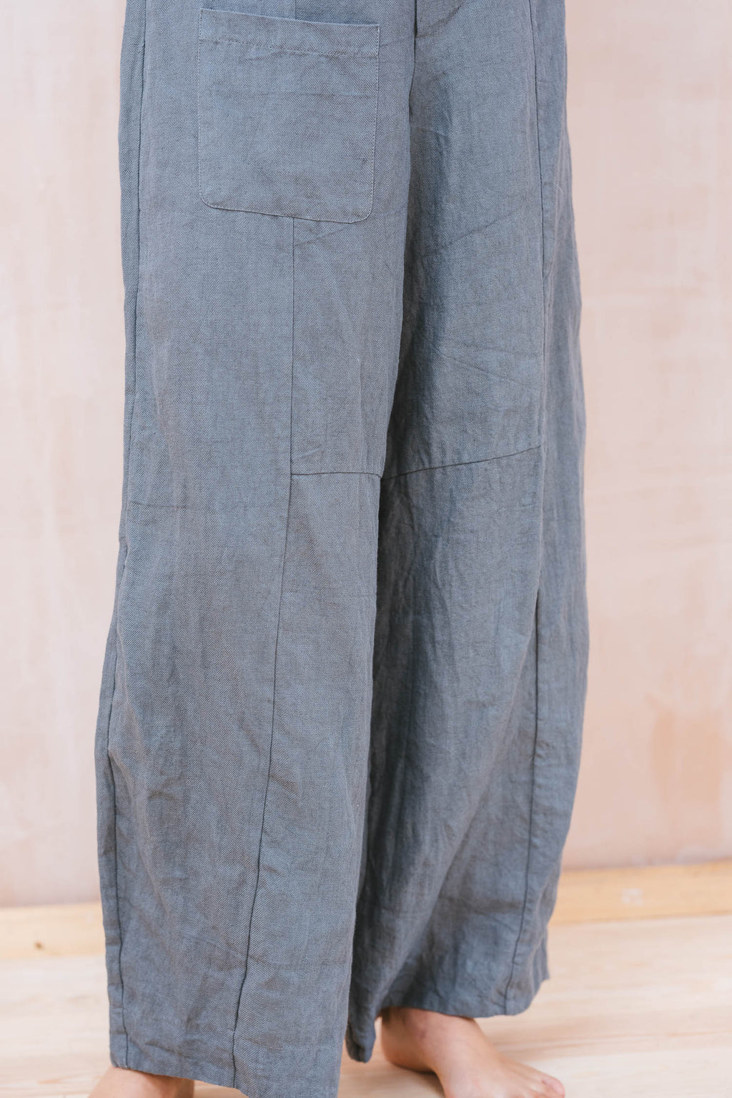 tailored line pants linen