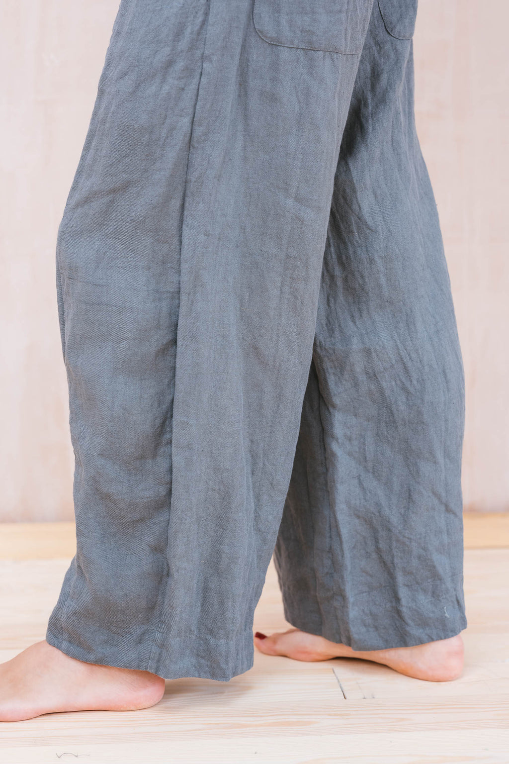 tailored line pants linen