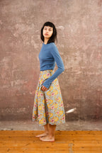 rowan skirt silk cotton print