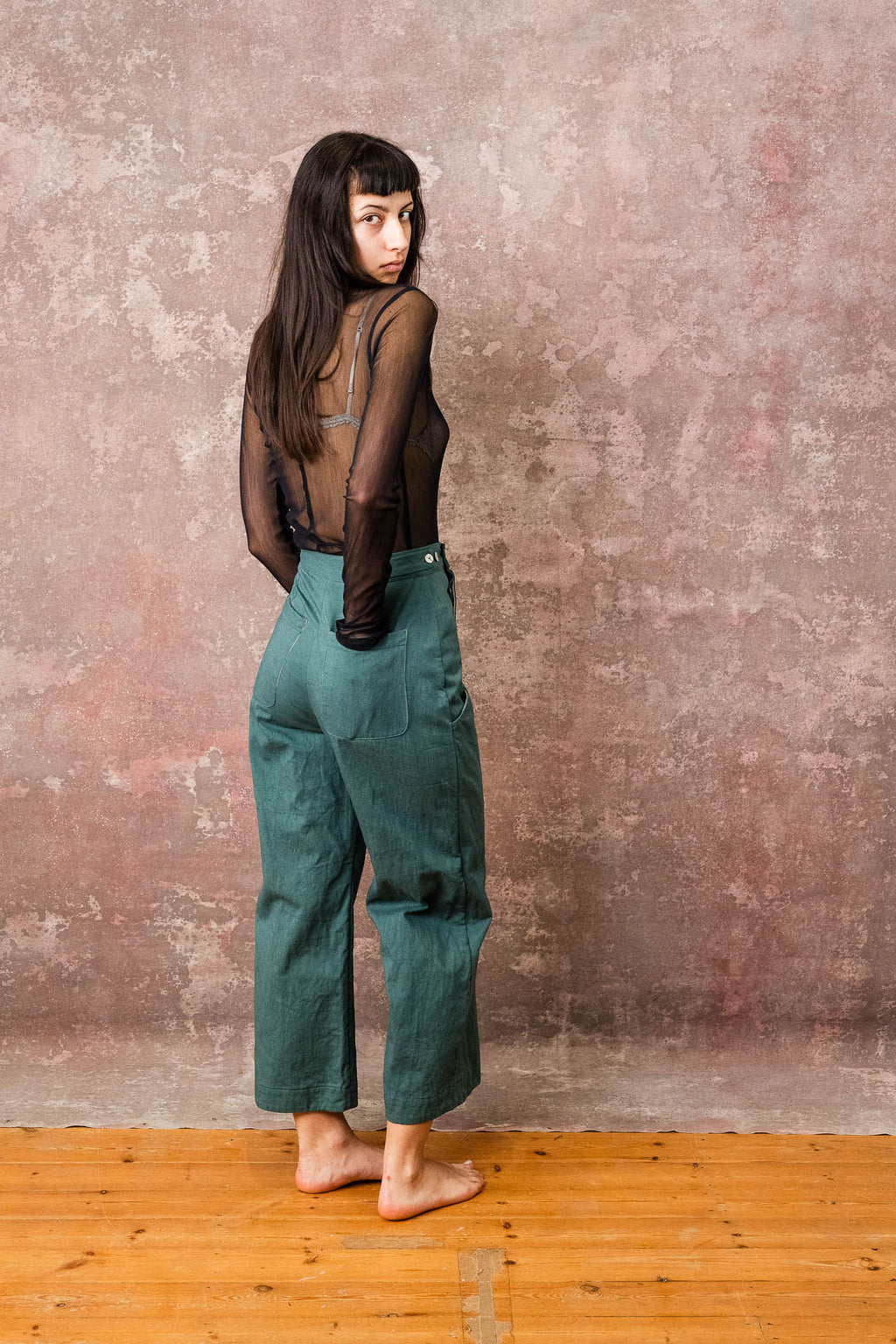 hem pants cotton twill
