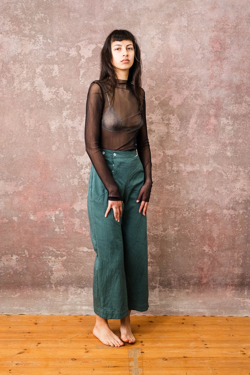 hem pants cotton twill
