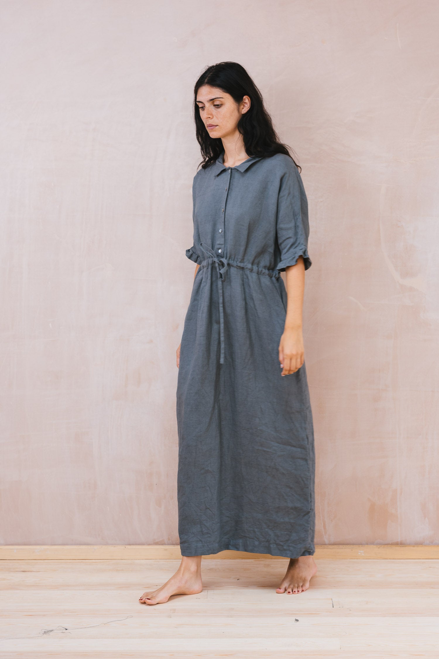uniform dress linen twill