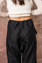 wide leg japan pants silk cotton croccante
