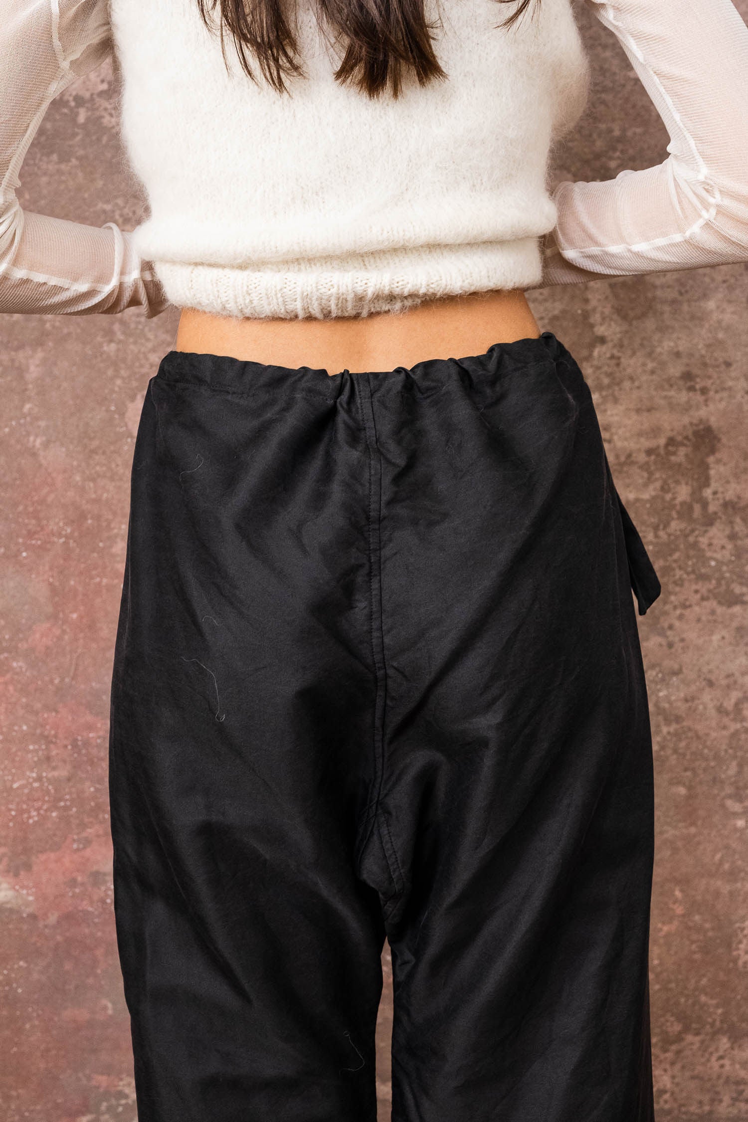 wide leg japan pants silk cotton croccante