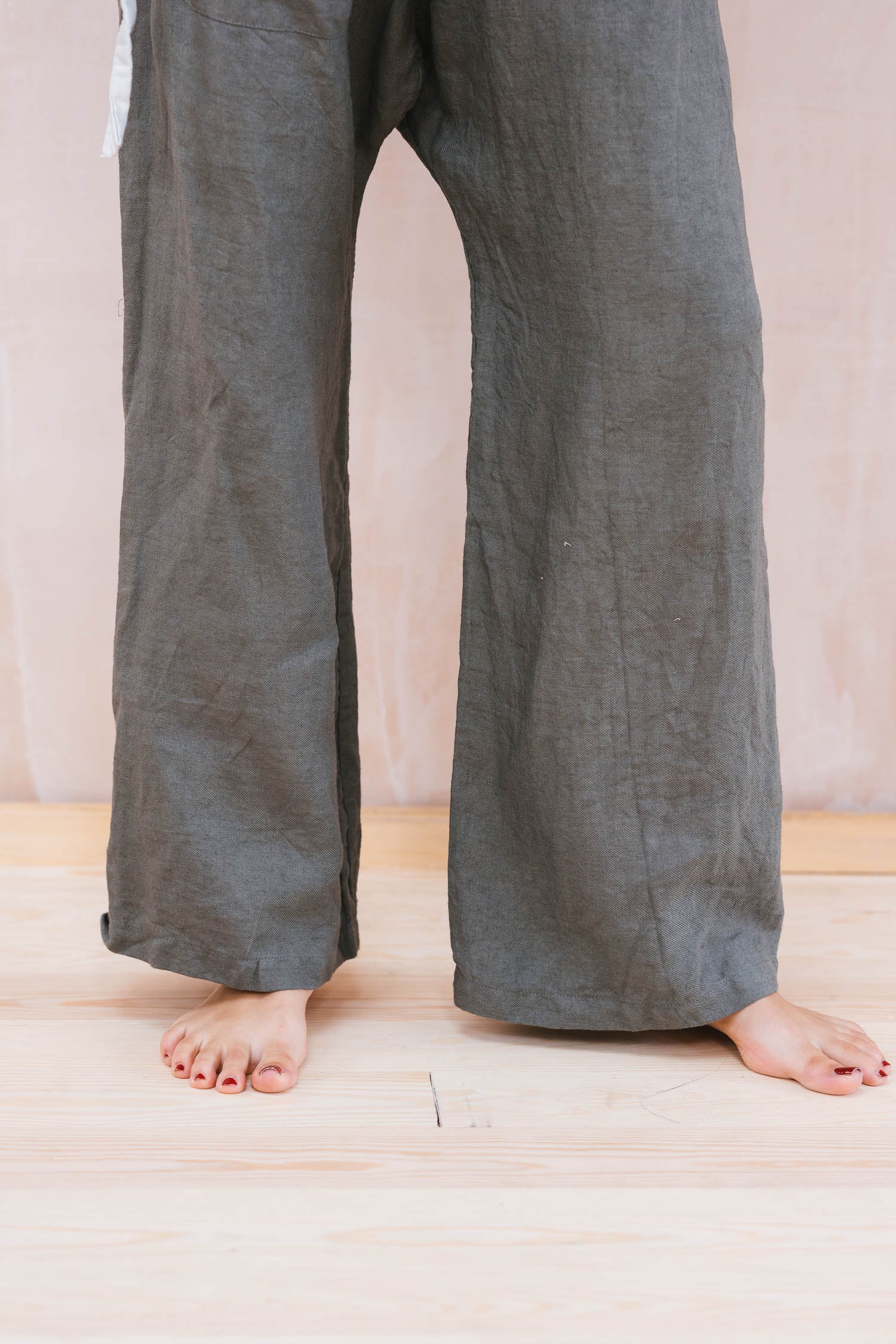 wide leg japan pants linen
