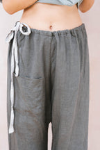 wide leg japan pants linen
