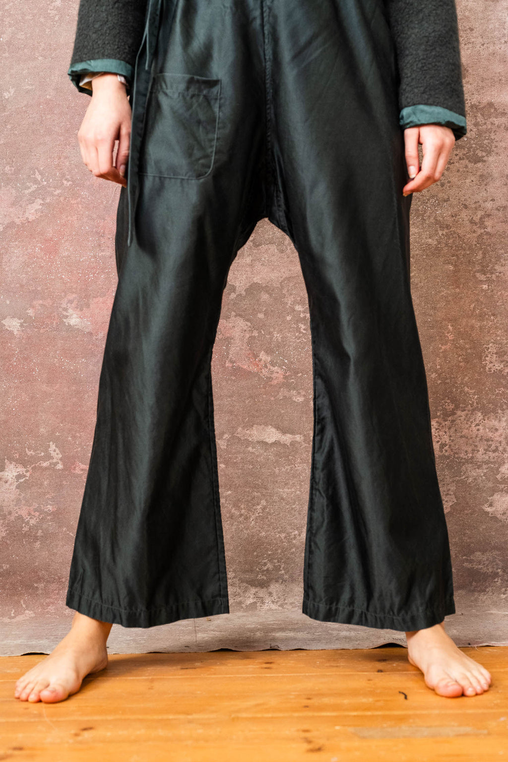 wide leg japan pants silk cotton satin