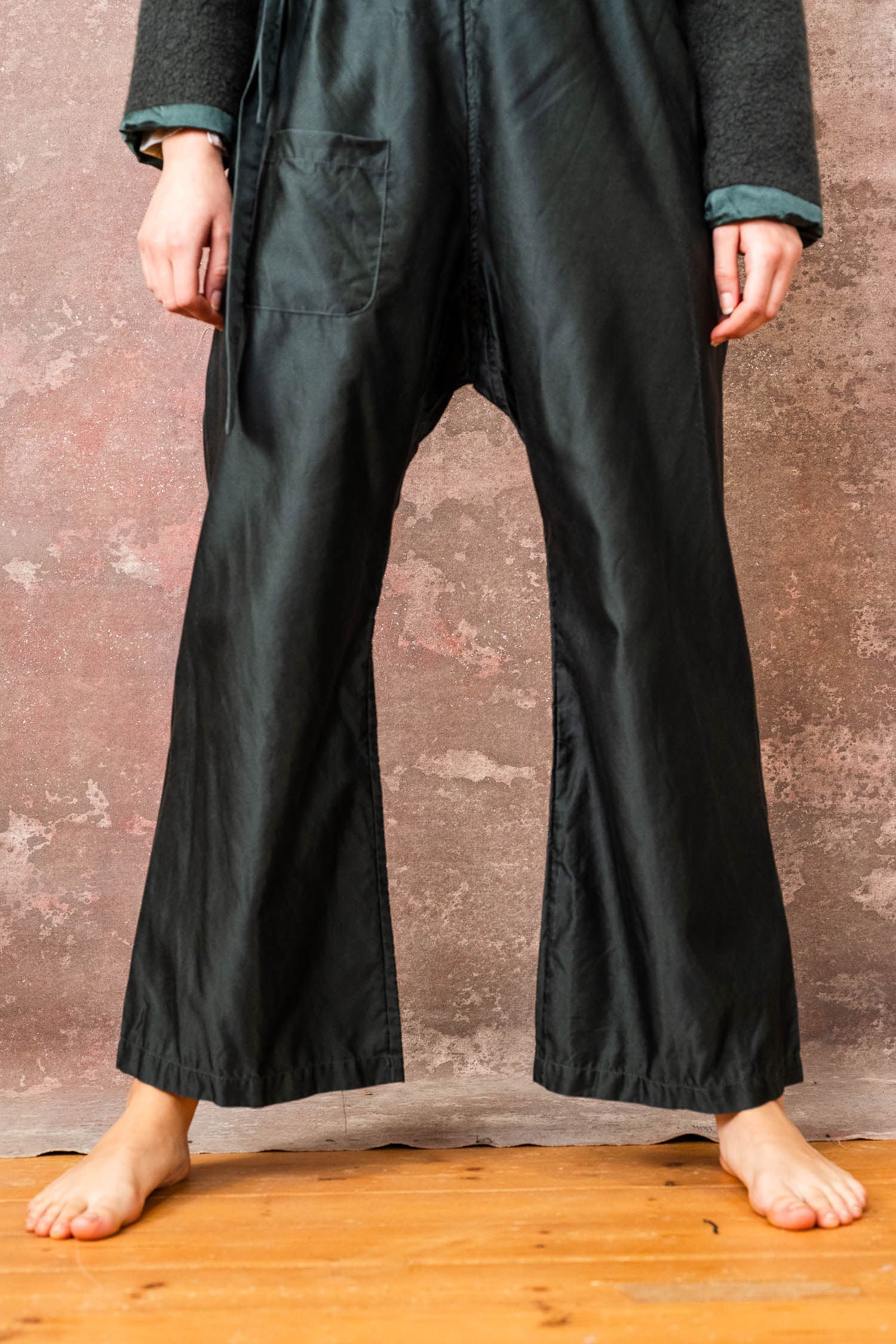 wide leg japan pants silk cotton satin