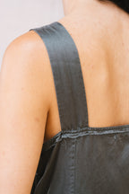 wide strap dress silk cotton satin