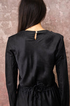 winter bias cut dress silk cotton croccante