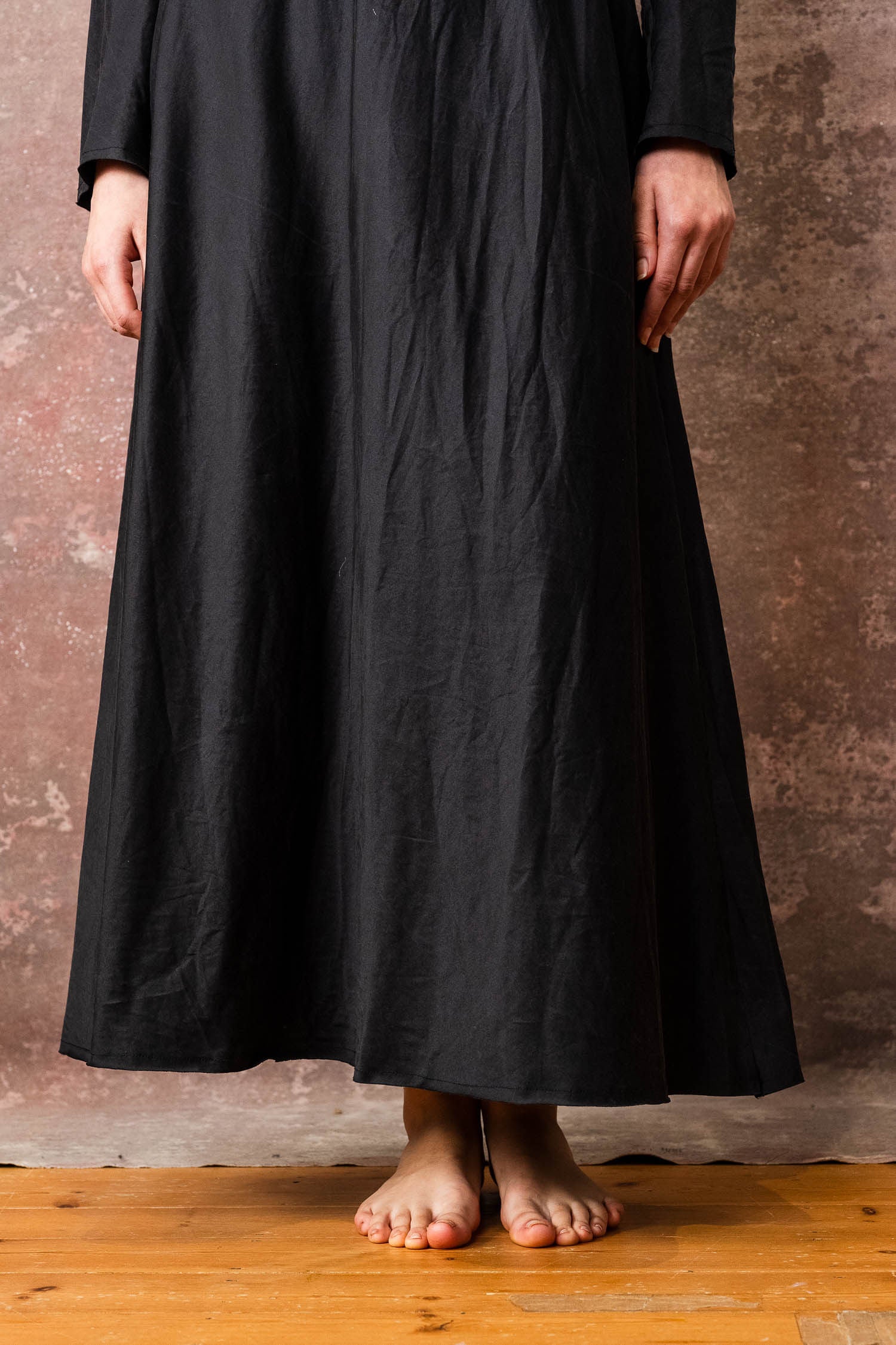 winter bias cut dress silk cotton croccante