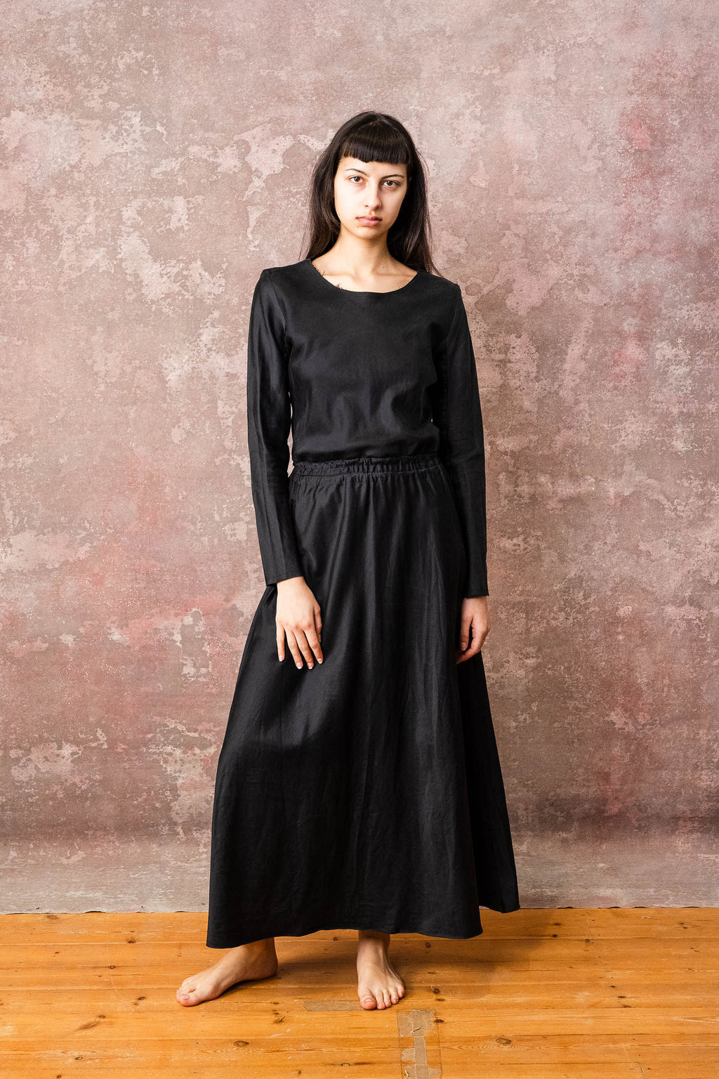 winter bias cut dress silk cotton croccante