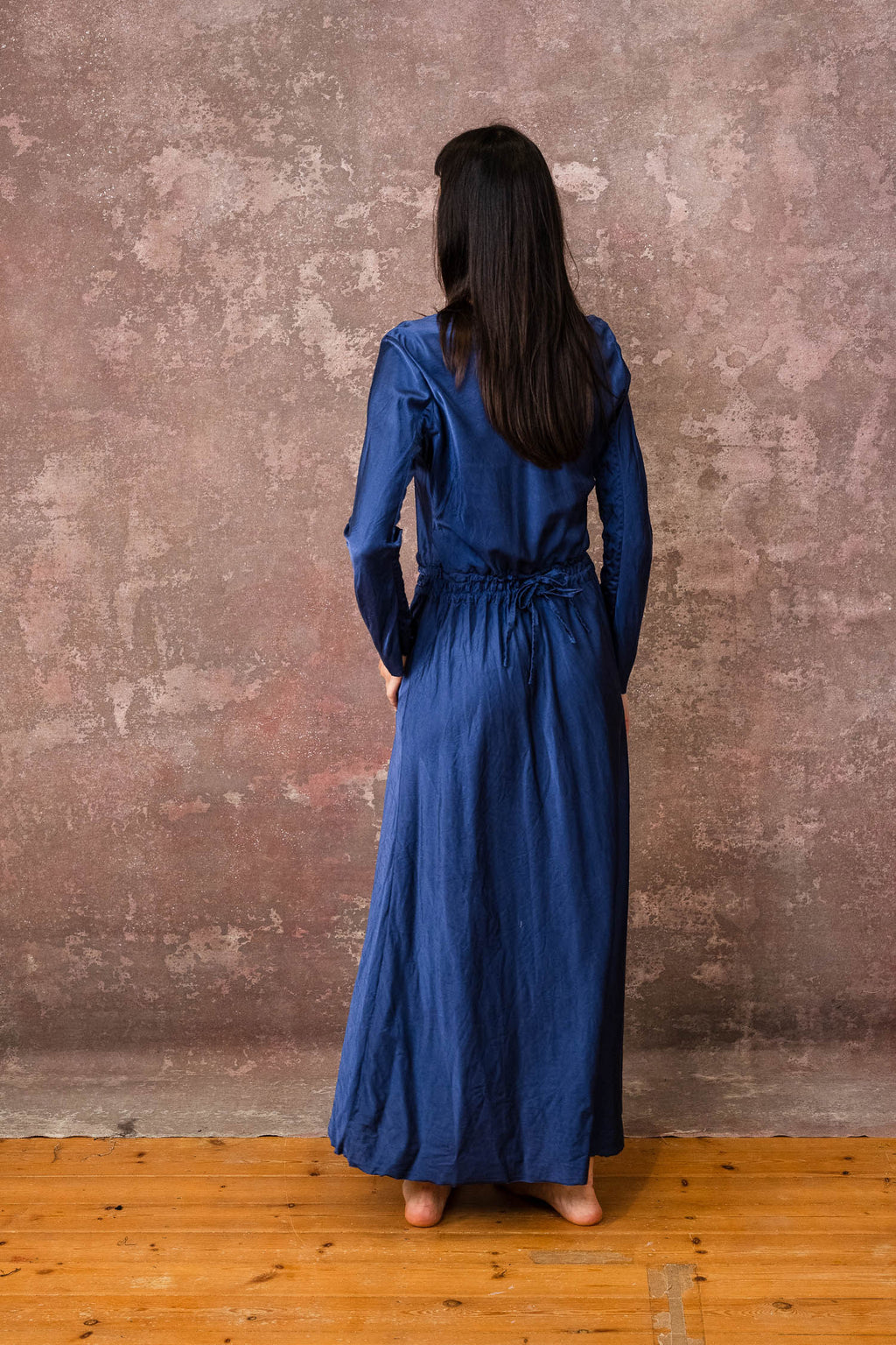 winter bias cut dress silk cotton satin