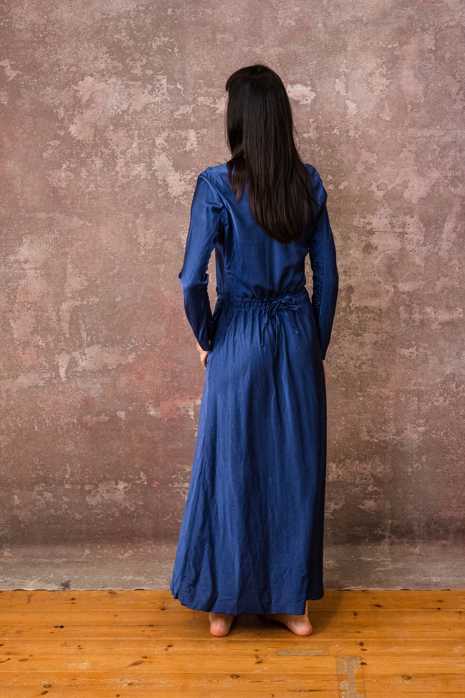 winter bias cut dress silk cotton satin