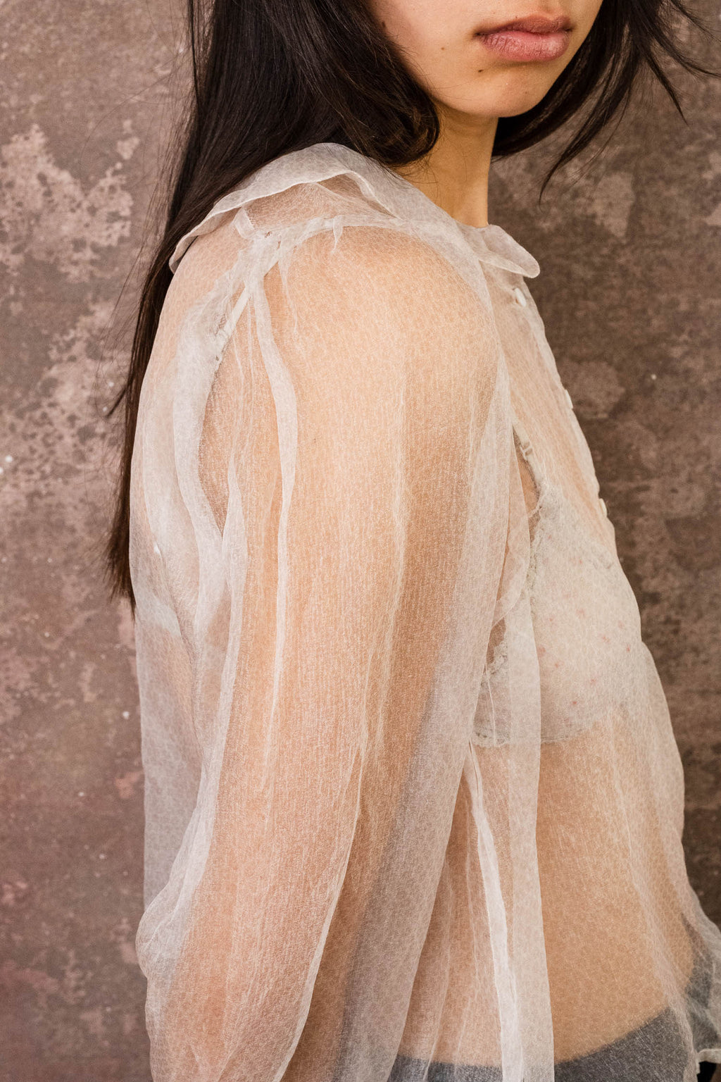 winter sweet blouse silk organza print