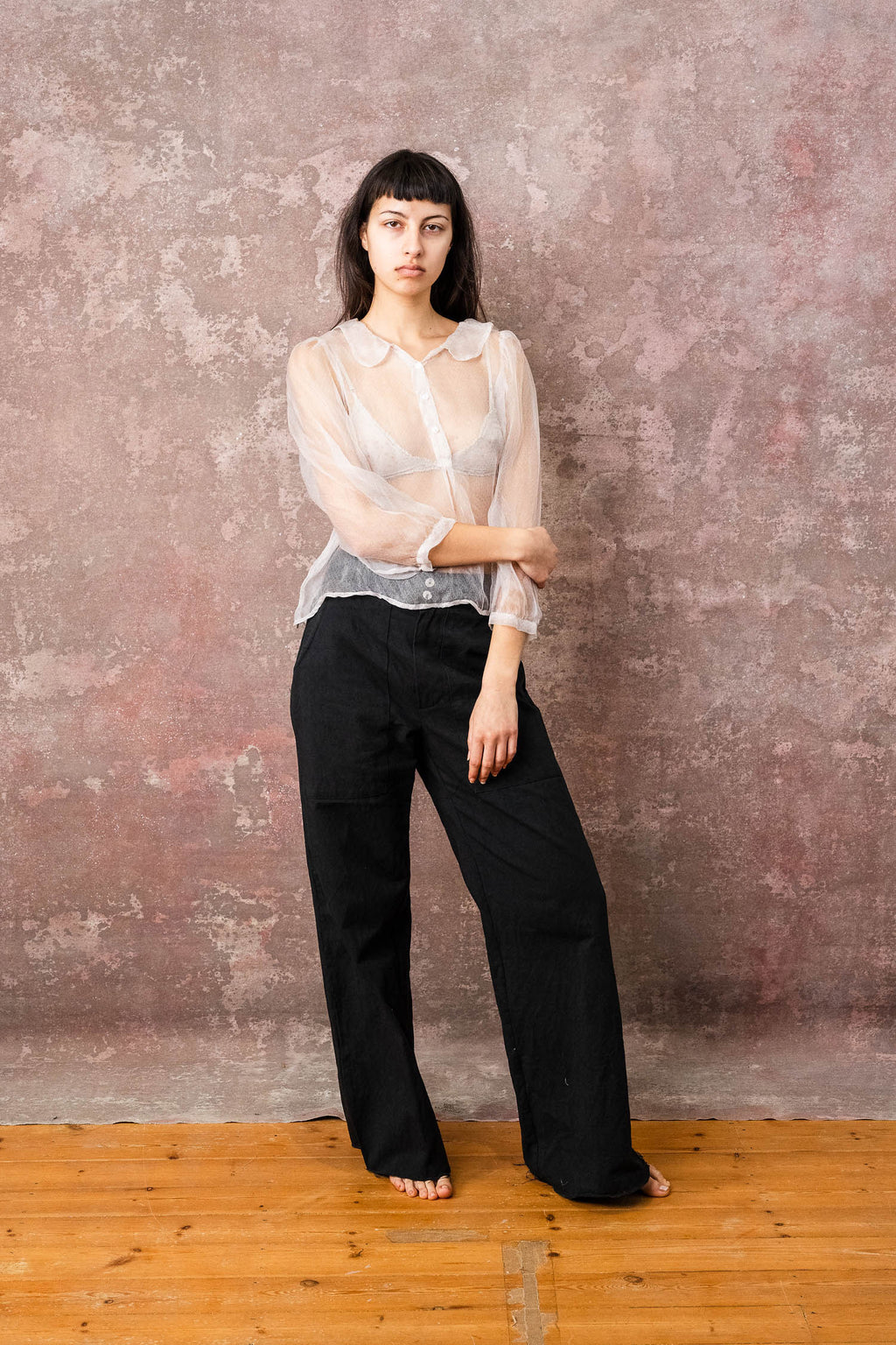 winter sweet blouse silk organza print