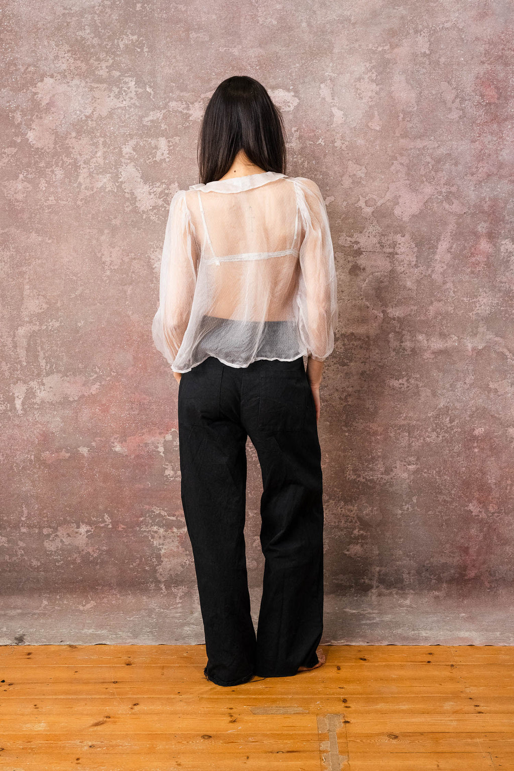 winter sweet blouse silk organza print