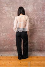 winter sweet blouse silk organza print
