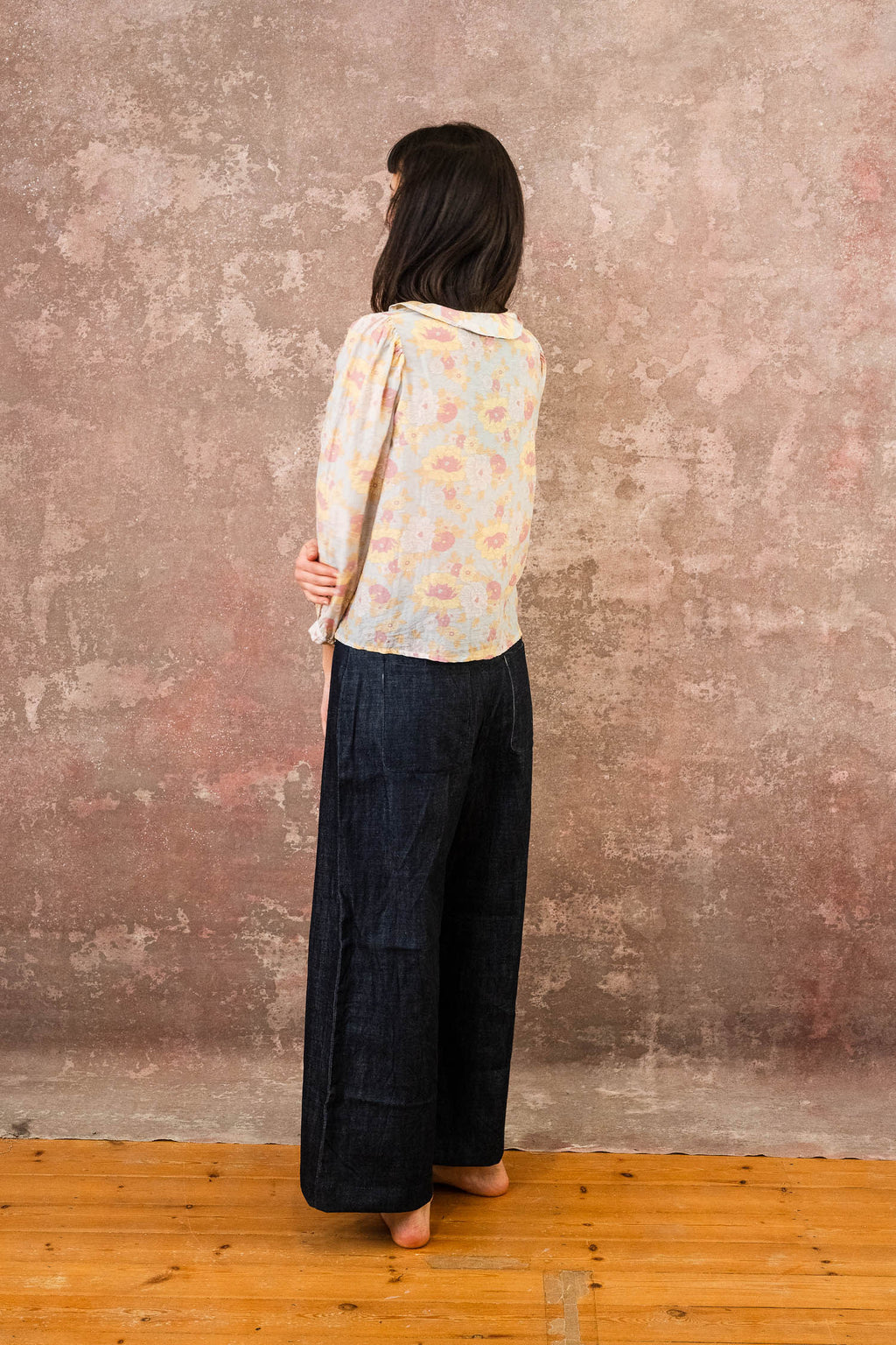 winter sweet blouse silk cotton voile print