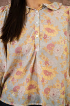 winter sweet blouse silk cotton voile print