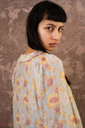 winter sweet blouse silk cotton voile print