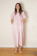 asymmetric moonbeam dress rose print