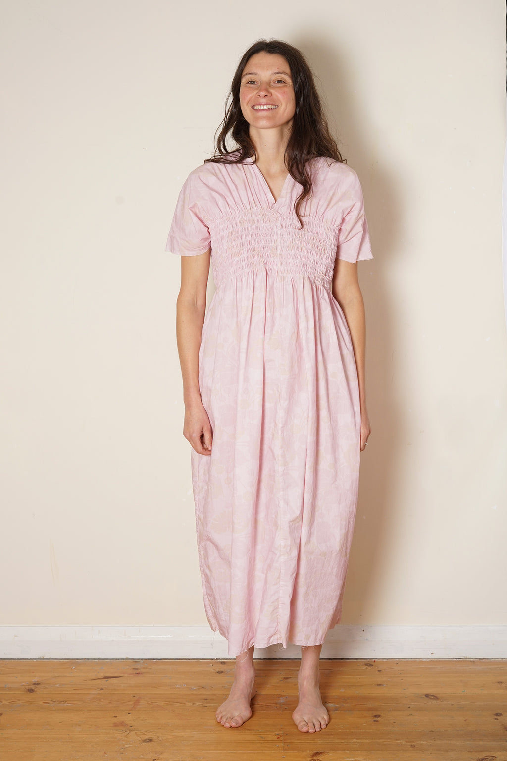 asymmetric moonbeam dress rose print