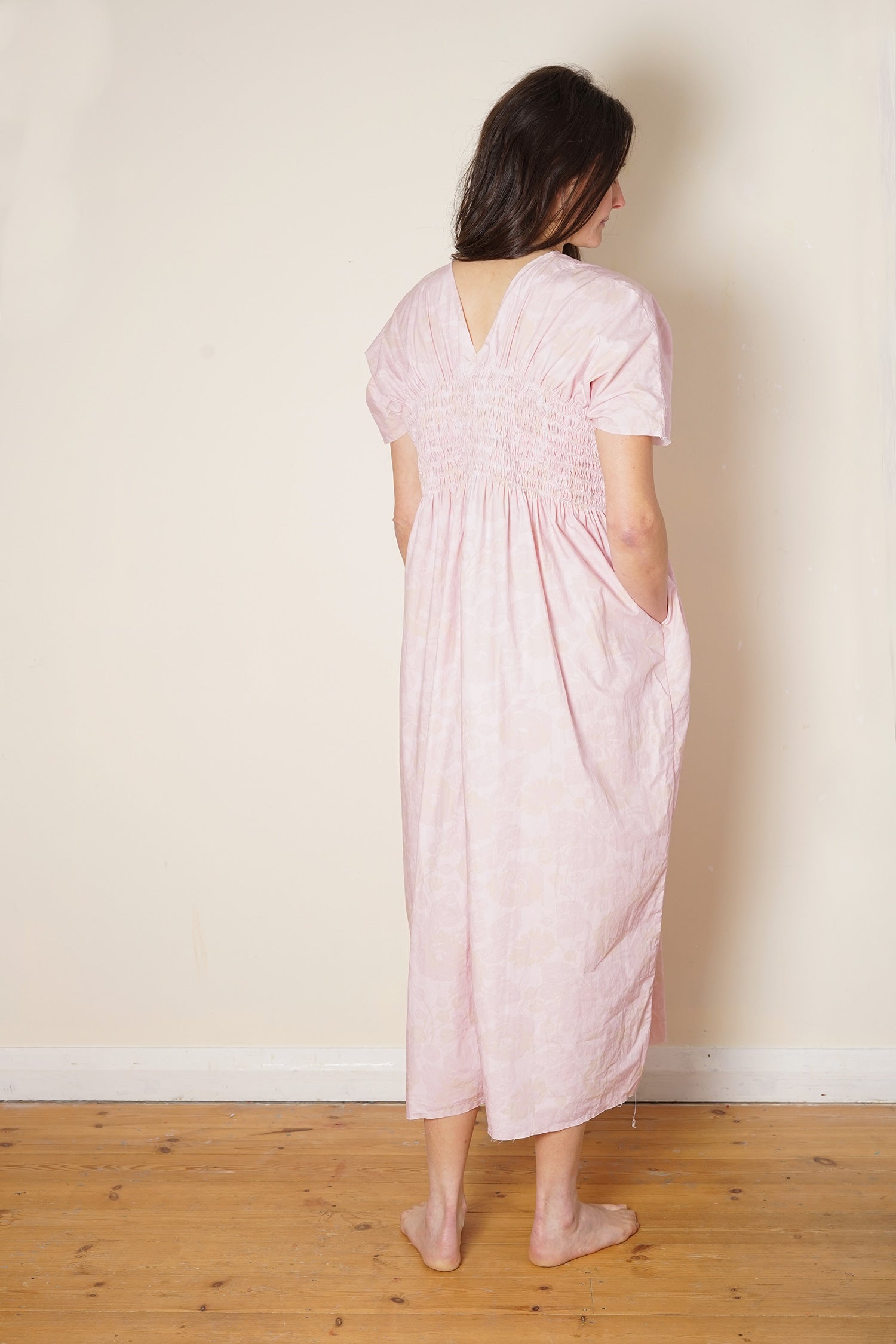 asymmetric moonbeam dress rose print