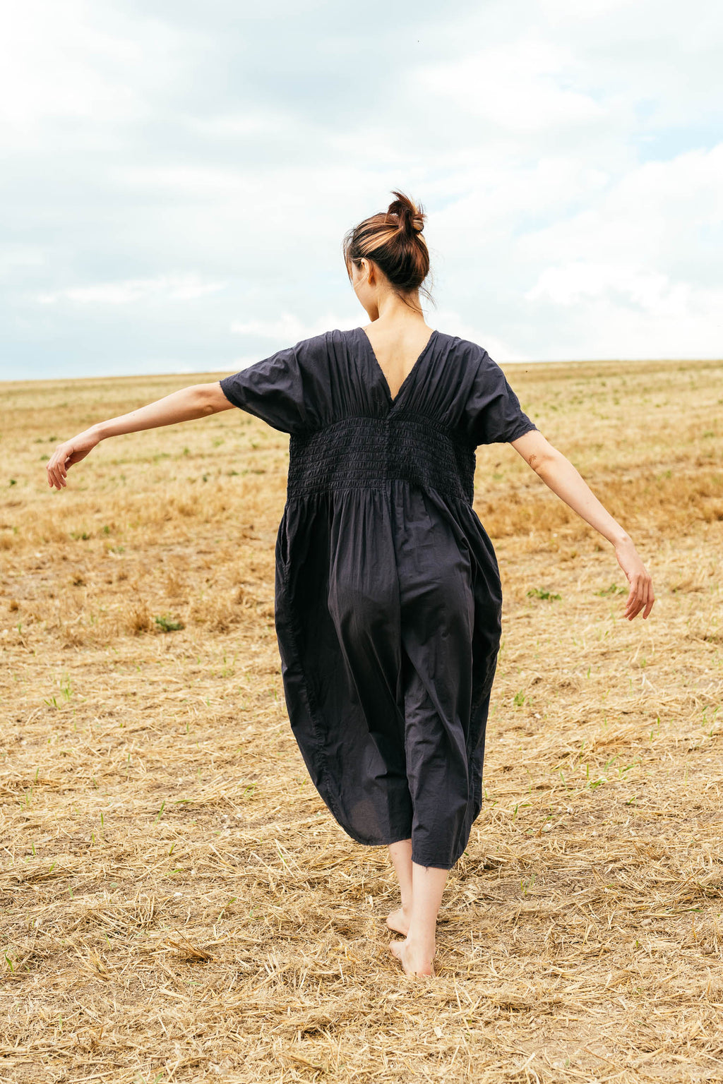sale asymmetric moonbeam dress cotton