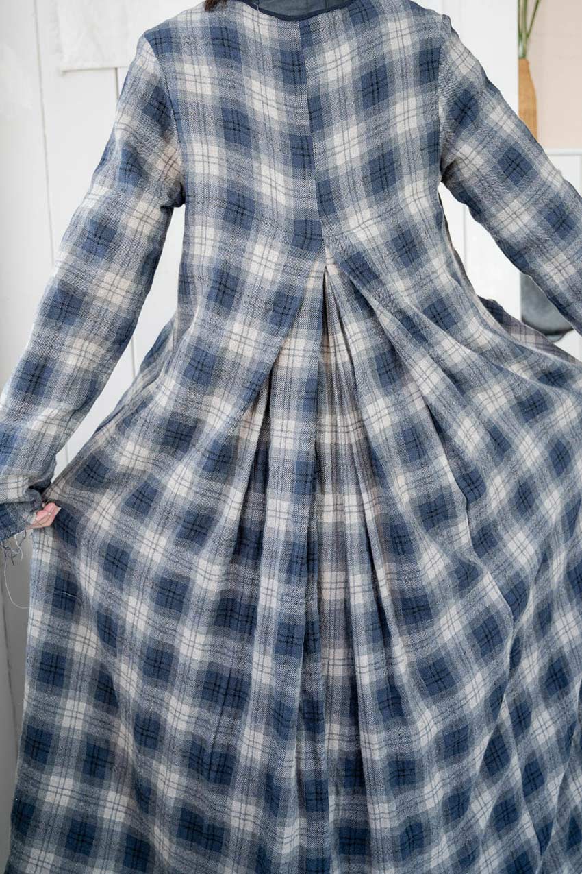 sale back pleat coat reversible