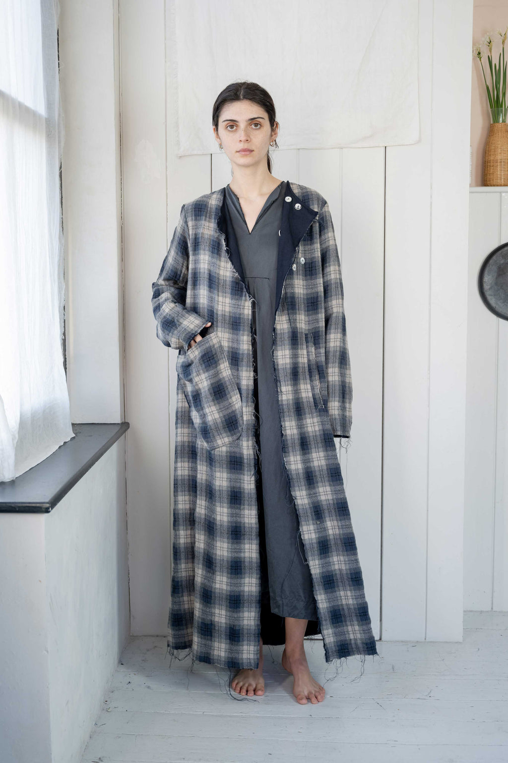 sale back pleat coat reversible