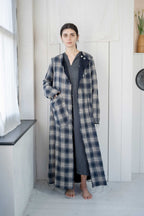 sale back pleat coat reversible