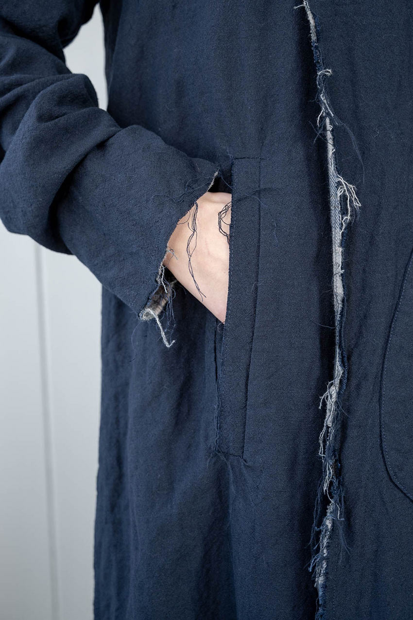 sale back pleat coat reversible