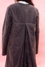 back pleat coat cotton patina