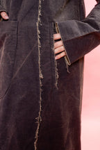 back pleat coat cotton patina