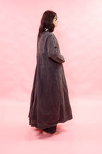 back pleat coat cotton patina