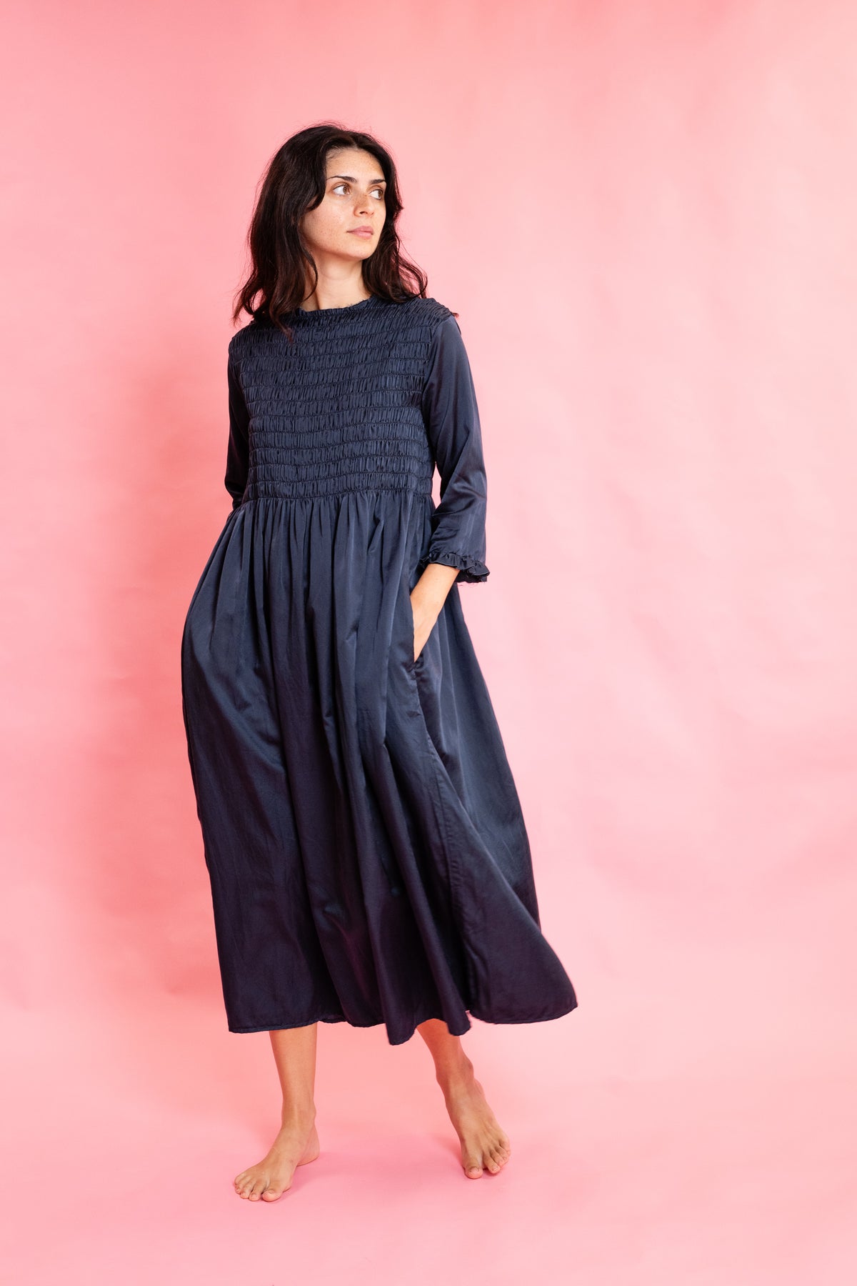 bailey dress silk cotton satin