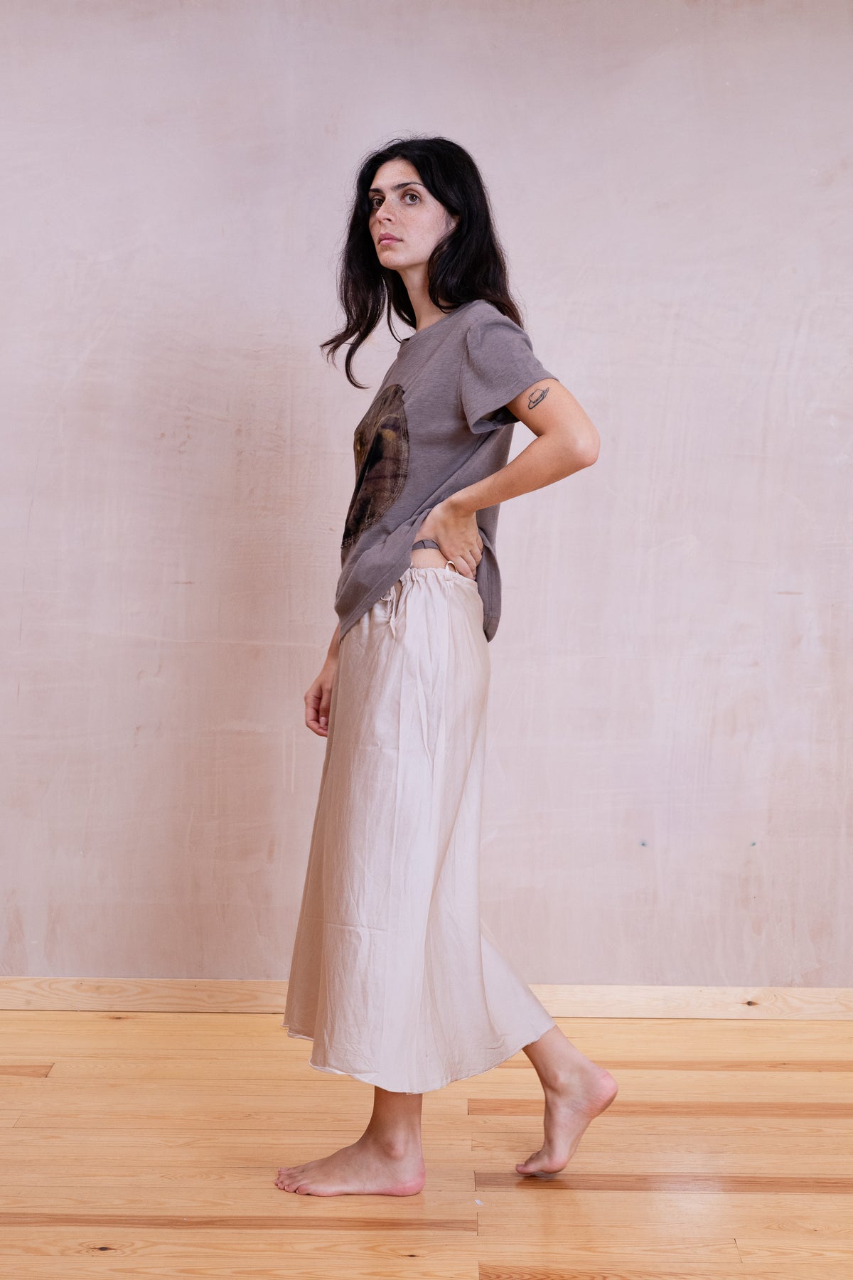 sale bias cut skirt short silk cotton satin