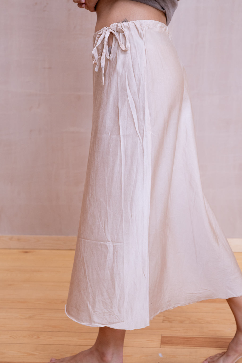 sale bias cut skirt short silk cotton satin